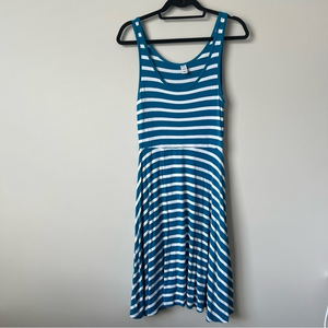 Old Navy‎ Blue Striped Fit & Flare Dress